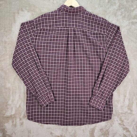 Eddie Bauer Flannel Shirt Mens Sz XLT Tall Button Up Relaxed Fit Plaid Checkered - Picture 2 of 10